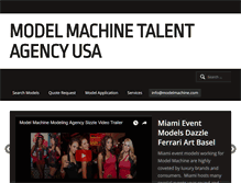 Tablet Screenshot of modelmachine.com